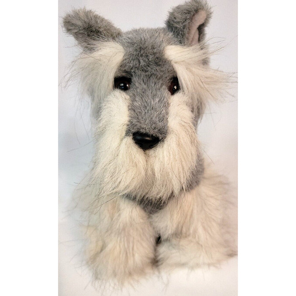 Miniature Schnauzer Sparkie ASPCA Special Effects 1994 Polar Puff Red Collar - Picture 2 of 15